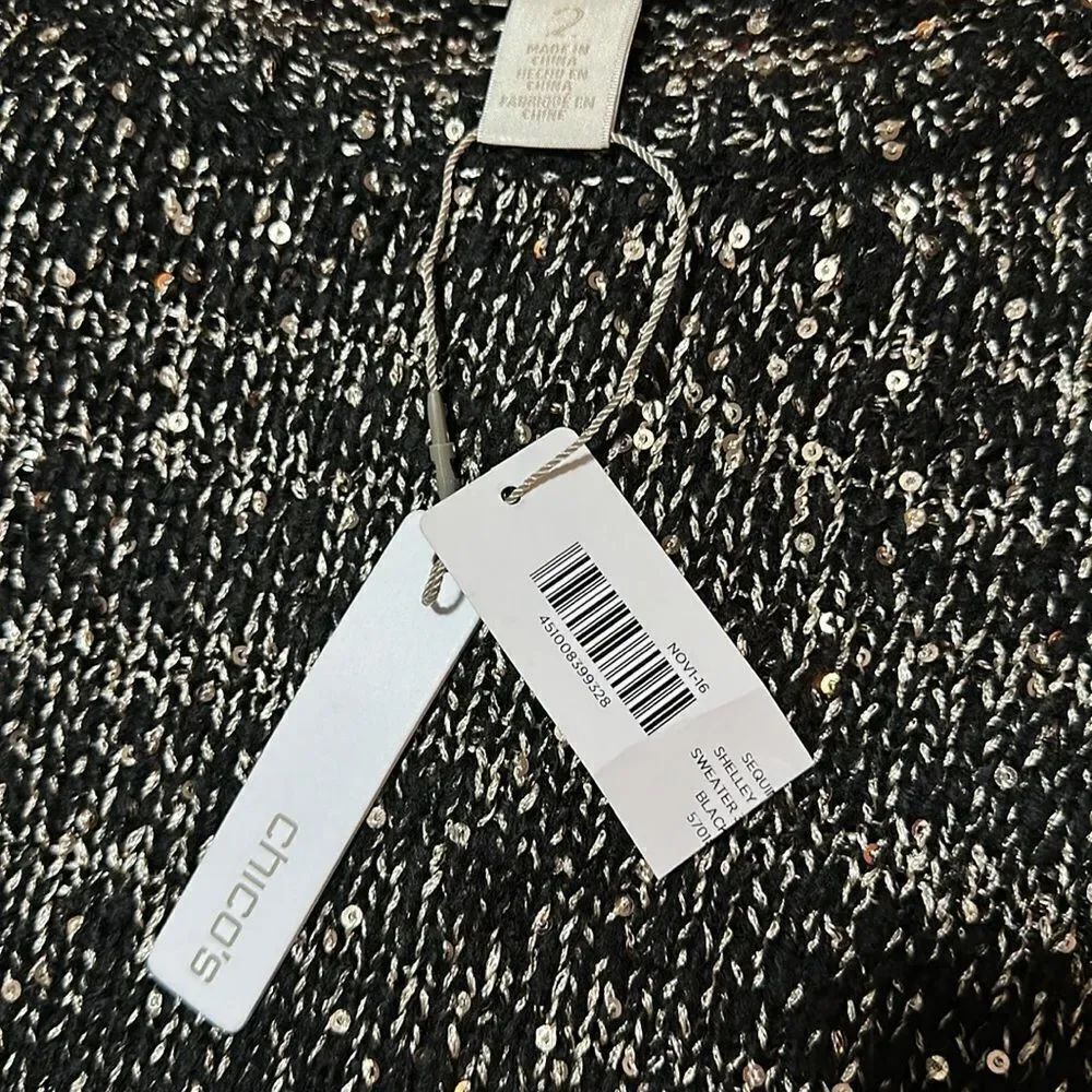 NWT Chico's Shelley Pullover Cold Shoulder Size L - Picture 4 of 7